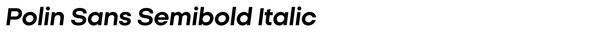 Polin Sans Semibold Italic image
